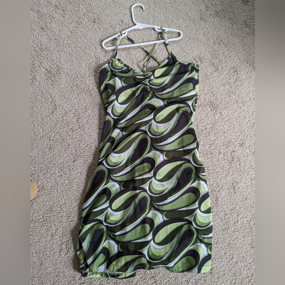 Colorful green sporty dress